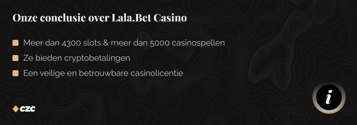 Conclusie: LalaBet Casino review